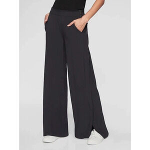 Athleta Charcoal Wide Leg Pants